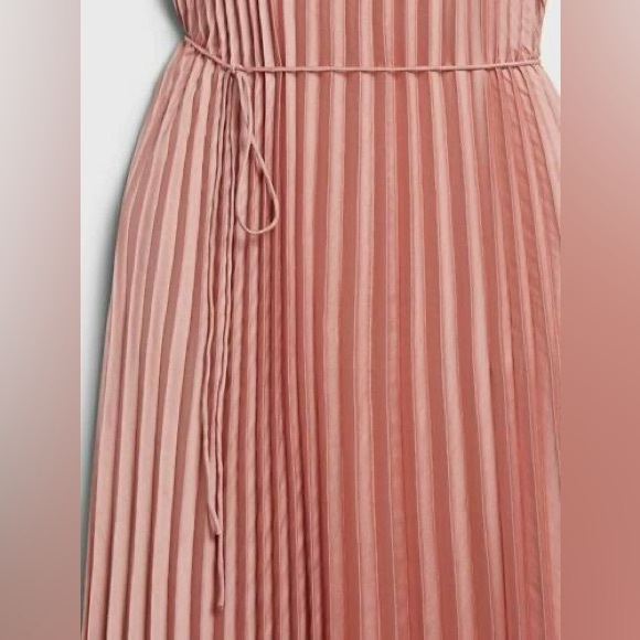 NWOT Banana Republic Satin Pleated Midi Dress | Mocha Brown | XXL - Picture 7 of 9